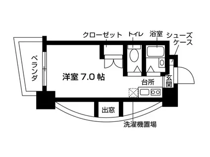 ジュネスコート桜山(ワンルーム/10階)の間取り写真
