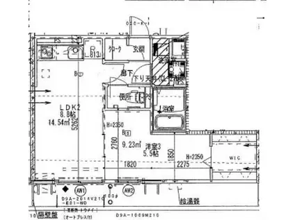 スカイミント(1LDK/3階)の間取り写真