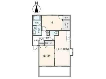 コーポヘイキチ B(2LDK/1階)の間取り写真