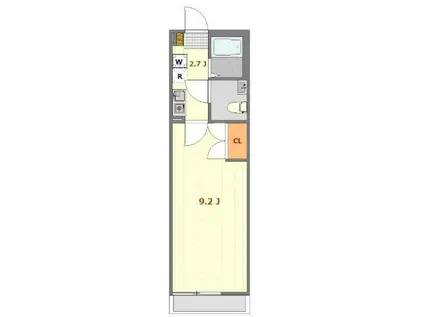 ノーブルコートII(1K/2階)の間取り写真