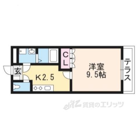マーヴェラス(1K/2階)の間取り写真