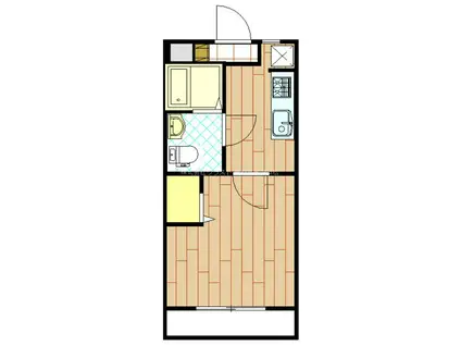 サンテラス南浅田(1K/3階)の間取り写真