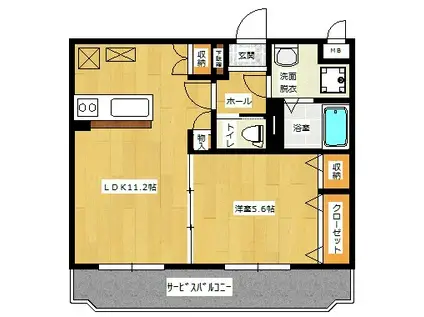 ミヨヒコHK-K1(1LDK/1階)の間取り写真