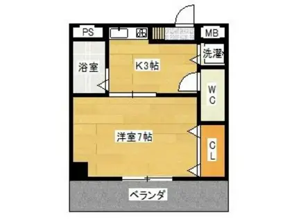 スターヒルズ藤森(1K/3階)の間取り写真