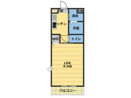 フェニックスSK(1K/1階)の間取り写真