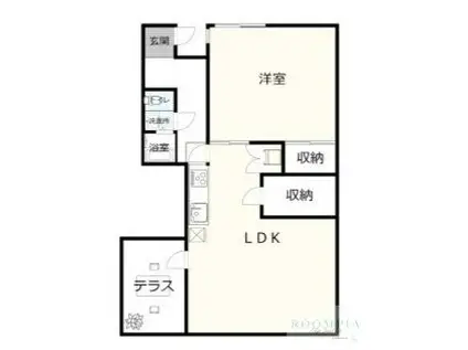 プランドール目黒 階(1LDK/1階)の間取り写真