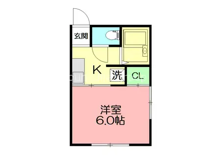 ハイムローラス(1K/1階)の間取り写真