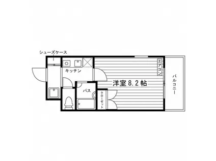 メトロステージS練馬北町4(1K/2階)の間取り写真