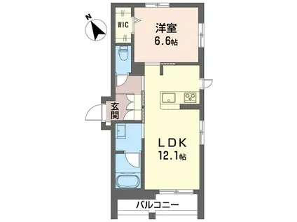 ハレステージ板橋(1LDK/3階)の間取り写真