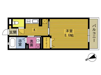 SUMUTO(1K/1階)の間取り写真