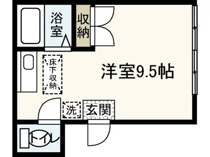 サンシャイン中央II(ワンルーム/1階)の間取り写真