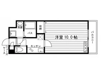サンパレス東古松(1K/3階)の間取り写真