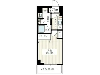 レアライズ蒲田II(1K/3階)の間取り写真