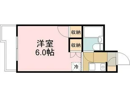 メゾン・ド・エルヴェ(1K/2階)の間取り写真