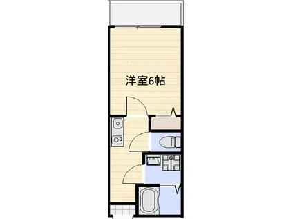 カーサ クラシア(1K/3階)の間取り写真