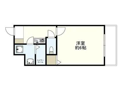 ワイズレジデンス宇治(1K/2階)の間取り写真