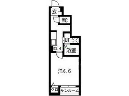 コハル・ファミリアII(1K/1階)の間取り写真