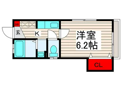 エルメゾンM本木(1K/1階)の間取り写真