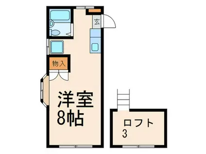 ハイツクリサンセマム(ワンルーム/1階)の間取り写真