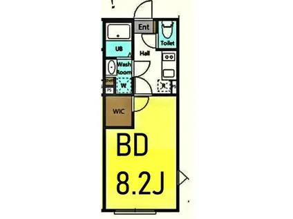 ココライフ妙蓮寺(1K/1階)の間取り写真