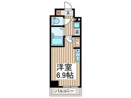 アンセラジオ新越谷(ワンルーム/5階)の間取り写真