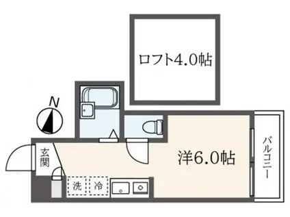 LUMINOUS SENGAWA(ワンルーム/2階)の間取り写真