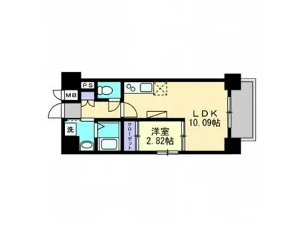 モンテ・ルーチェ三番町(1LDK/2階)の間取り写真