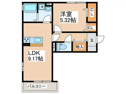 ＪＲ東海道本線 平塚駅 バス乗車時間：16分 最寄りバス停で下車 徒歩7分 3階建 築5年(1LDK/1階)の間取り写真