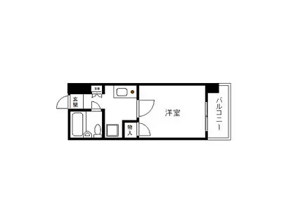 ダイアパレス比治山パークサイド(1K/9階)の間取り写真