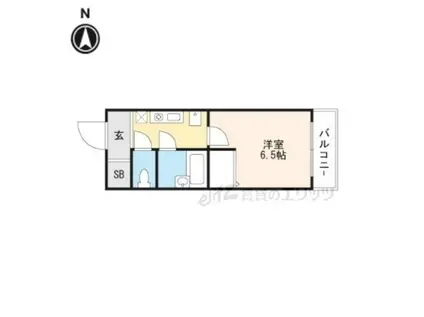 プレリュード津之江(1K/2階)の間取り写真