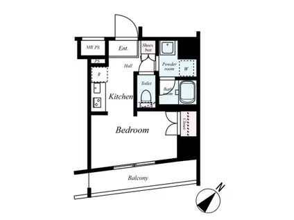 CALDO 池袋L(ワンルーム/12階)の間取り写真