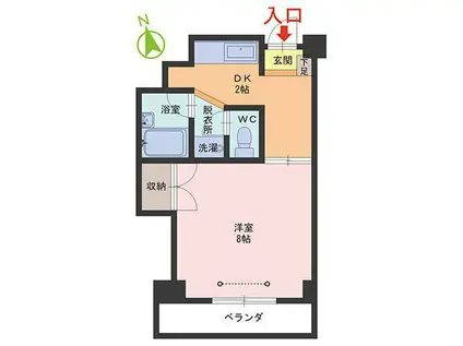 アイロイヤル21(1DK/3階)の間取り写真