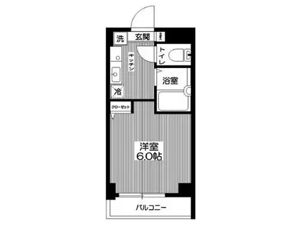 スカイコートヌーベル新宿落合(1K/11階)の間取り写真