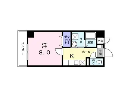 孝寿荘(1K/2階)の間取り写真