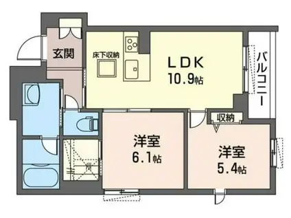 ELAN VITAL(2LDK/1階)の間取り写真