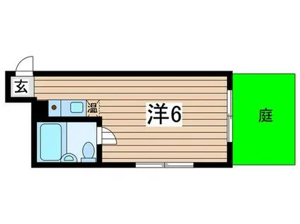 フォレスト伊勝(ワンルーム/1階)の間取り写真