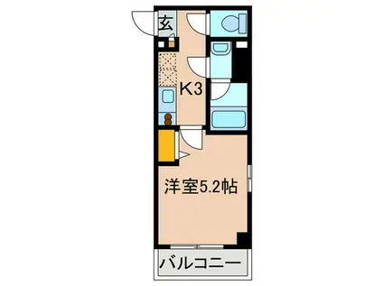 SAGINUMA DENTO HILLS(1K/4階)の間取り写真