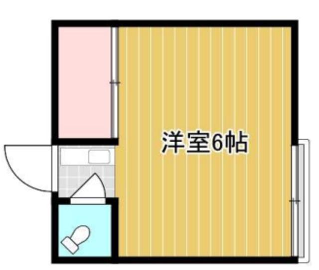 かつみ荘(ワンルーム/2階)の間取り写真