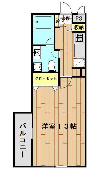 DEPARTURE(1K/2階)の間取り写真