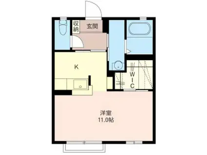 COSTA PISO TSUJIDO(ワンルーム/1階)の間取り写真