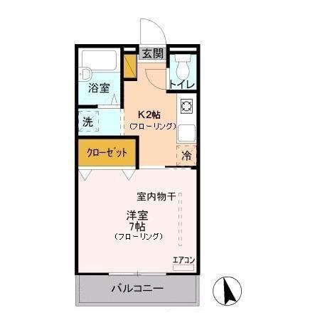 パセオ浦和(1K/3階)の間取り写真