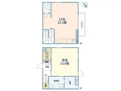 目黒メゾン(1LDK/1階)の間取り写真