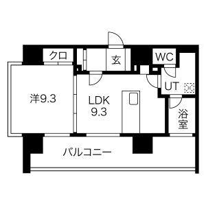 さくらHILLS NAGOYA ウエスト(1LDK/8階)の間取り写真