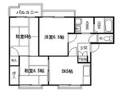 ハイツはまさわ(3DK/1階)の間取り写真
