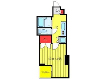 VIDA033(1K/3階)の間取り写真