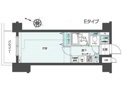 フェニックス横濱井土ヶ谷(1K/5階)の間取り写真