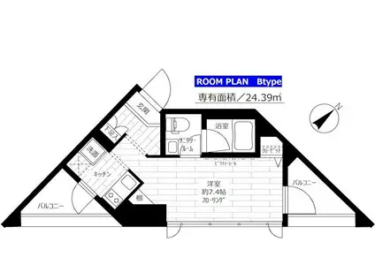 ステージファースト北千住(1K/7階)の間取り写真