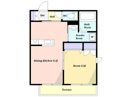 MAISON DE LILAS(1DK/1階)の間取り写真