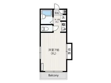 メゾンヴァンベール(ワンルーム/3階)の間取り写真