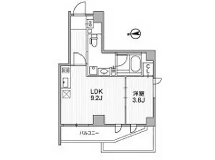 LIGHTHOUSE中馬込(1LDK/4階)の間取り写真